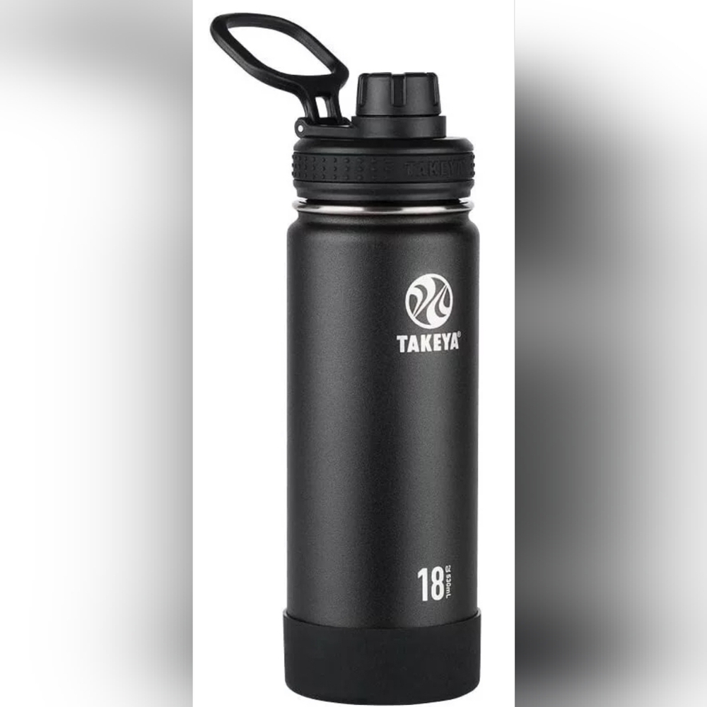 Takeya Black Insulated Water Bottle 18oz